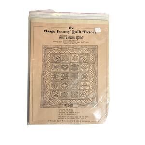 The Osage County Quilt Factory Whitework Pattern 1986 As You Go Robertson